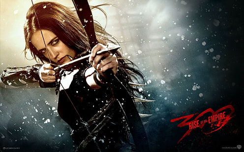300 Spartans: Rise of an Empire, 300 Spartans: Rise of an Empire, 300: Rise of an Empire, eva green, artemisia, bow, arrow, HD tapet HD wallpaper