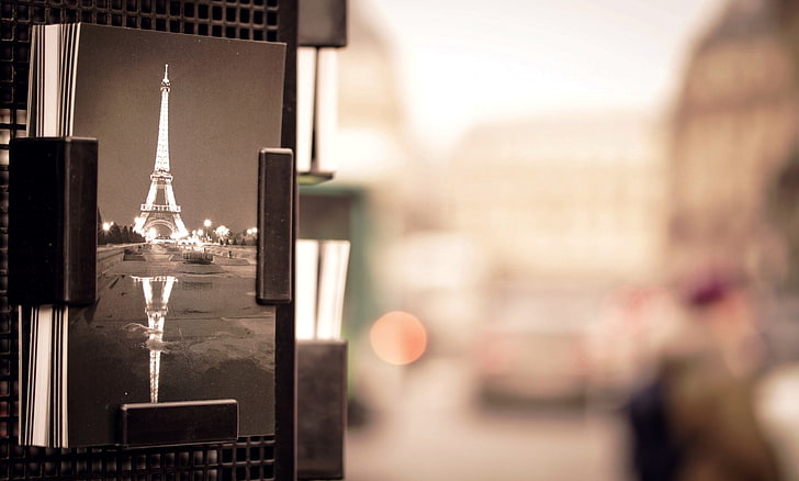 kota, jalan, Prancis, Paris, blur, menara Eiffel, gambar, La tour Eiffel, kartu, Wallpaper HD