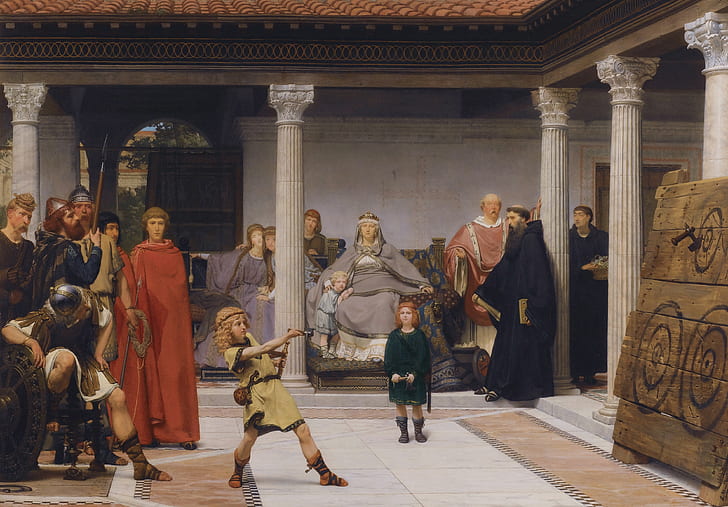 Bild, Geschichte, Genre, Mythologie, Lawrence Alma-Tadema, Die Erziehung der Kinder von Clovis, HD-Hintergrundbild