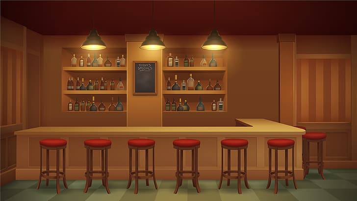 pub, indoors, HD wallpaper
