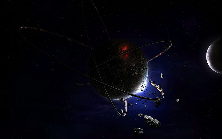Planets HD ดาวเคราะห์ที่มีวงแหวนหลายวงศิลปะดาวเคราะห์, วอลล์เปเปอร์ HD