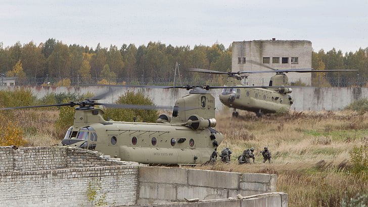 военни, хеликоптери, войник, Boeing CH-47 Chinook, армия на САЩ, военен самолет, Естония, затвор, HD тапет