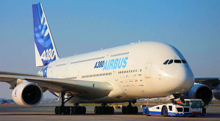 a380, airbus, airliner, airplane, plane, transport, HD wallpaper