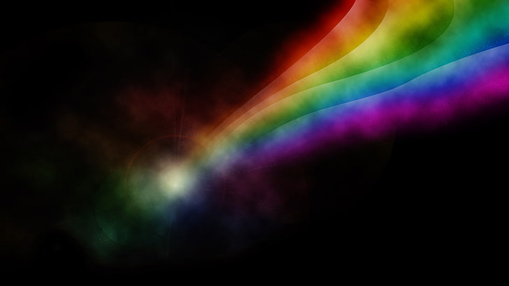 rainbows Aircraft Space HD Art, Rainbows, HD tapet