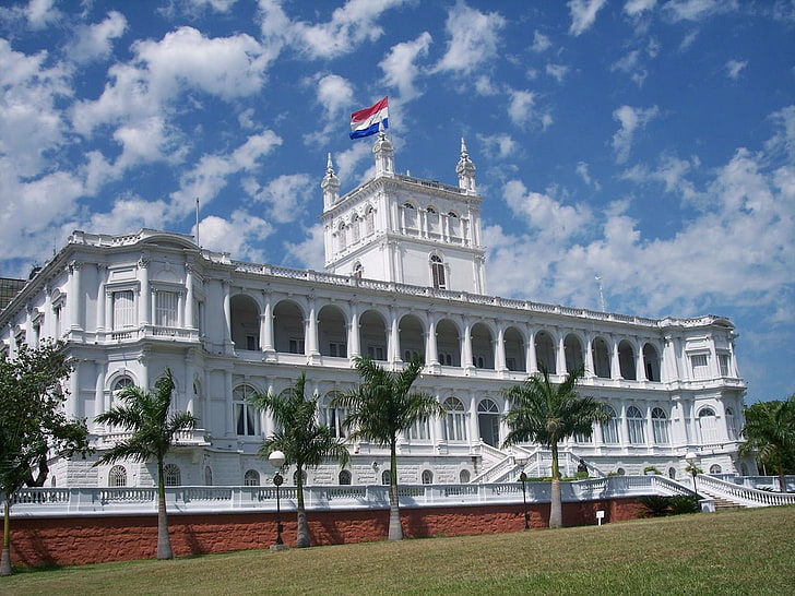 로페즈 궁전, 궁전, Asunción, 건물, HD 배경 화면