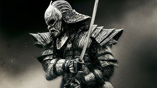 samurai en fotografía en escala de grises, películas, 47 Ronin, samurai, Fondo de pantalla HD HD wallpaper