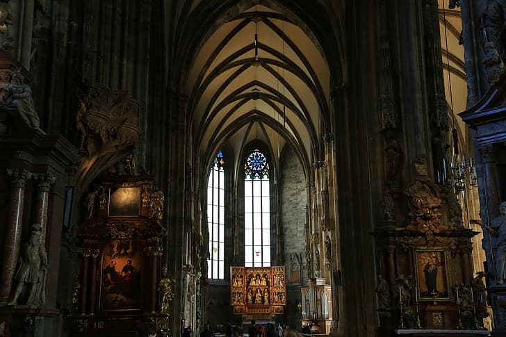 dome, Vienna, church, holy light, HD wallpaper