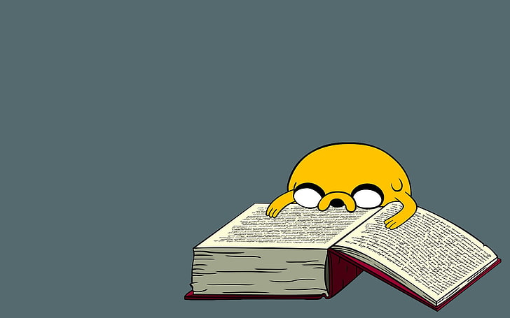 livre clipart, Adventure Time, minimalisme, Jake the Dog, Fond d'écran HD