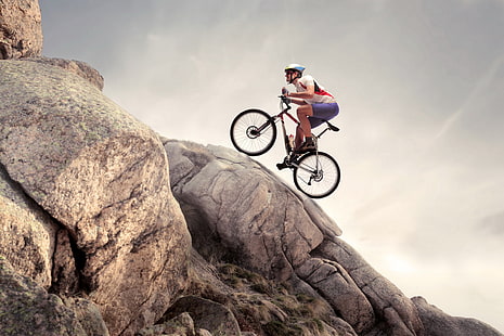bicicleta hardtail preta para homem, esportes, ciclismo, HD papel de parede HD wallpaper