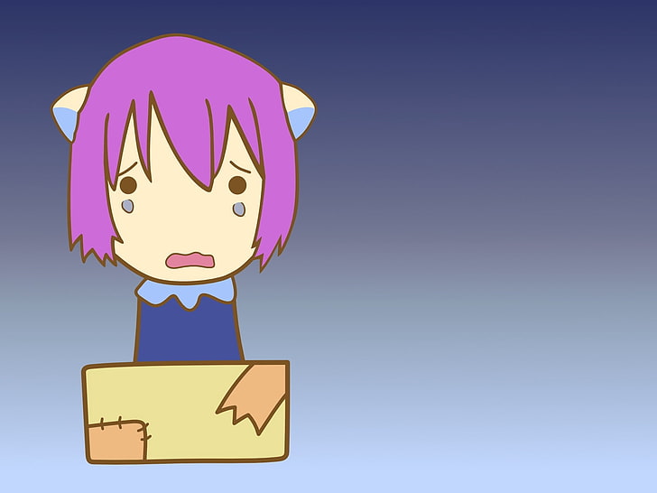 illustratiopn gadis menangis, elfen berbohong, anime, kesedihan, kotak, Wallpaper HD