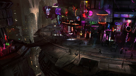 ciencia ficción, steampunk, Star Wars, cyberpunk, Star Wars 3030 Concept Art, ciudad futurista y futurista, Fondo de pantalla HD HD wallpaper