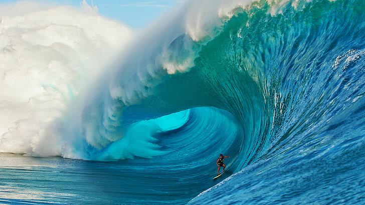 Surfa för nybörjare Giant Wave Ocean Ultra HD-bakgrundsbilder för stationära mobiltelefoner och bärbar dator 3840 × 2160, HD tapet