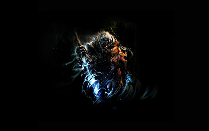 ilustracja samurajska, World of Warcraft, postać, tło, grafika, miecz, Tapety HD