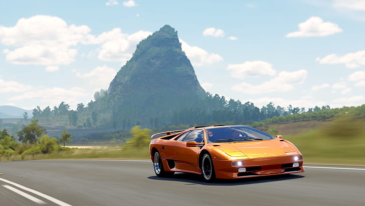 forza horizon 3, mobil, 2K, Lamborghini Diablo Sv, video game, Wallpaper HD