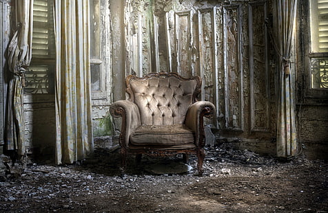 tło, pokój, krzesło, Tapety HD HD wallpaper