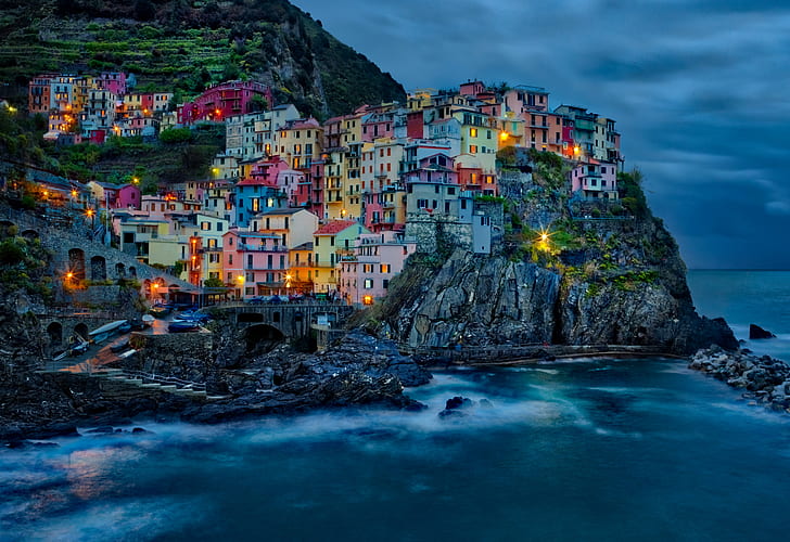 ภาพถ่ายพาโนรามาของ Cinque Terre, Cinque Terre, Evening Falls, การถ่ายภาพพาโนรามา, Terra, อิตาลี, com, เมือง, หน้าผา, มีสีสัน, มีสีสัน, กลางคืนที่มืดมิด, เวลากลางคืน, ลึกลับ, ไฟ, แสง, เรืองแสง, บ้าน, บ้าน, หมู่บ้าน, รายวัน , กลางแจ้ง, กลางแจ้ง, ภายนอก, การถ่ายภาพ HDR, บทช่วยสอน, สี, สี, แนวนอน, หอคอย, มหาสมุทร, อ่าว, อ่าว, น้ำ, ตะวันออก, ส้ม, ม่วง, ขาว, เมืองสีดำ, Hasselblad, พฤษภาคม, ทะเล, มานาโรลา, ชายฝั่งทะเล, ยุโรป , ลิกูเรีย, หิน - วัตถุ, วอลล์เปเปอร์ HD