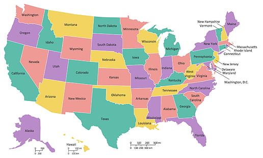 Verschiedenes, Karte der USA, Karte, USA, Karte der Vereinigten Staaten von Amerika, Karte der USA, HD-Hintergrundbild HD wallpaper