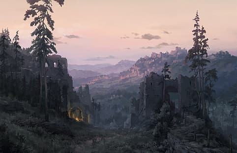 paysage, nature, ruine, ruines, Fond d'écran HD HD wallpaper