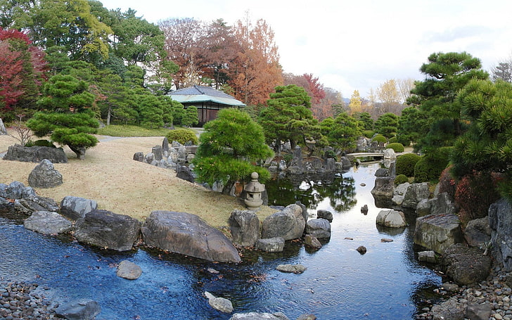 japan rocks japanese gardens rivers Nature Rivers HD Art , Rivers, rocks, japan, Japanese gardens, HD wallpaper