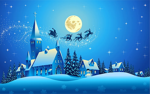 Cartolina d'auguri Buon Natale e Buon Natale vigilia di 2560 × 1600, Sfondo HD HD wallpaper