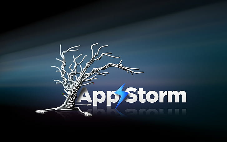 App шторм, Apple, Mac, дерево, филиалы, HD обои