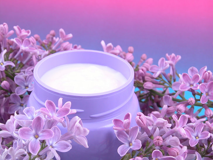pink lilac flowers, bank, cream, flowers, lilac, HD wallpaper