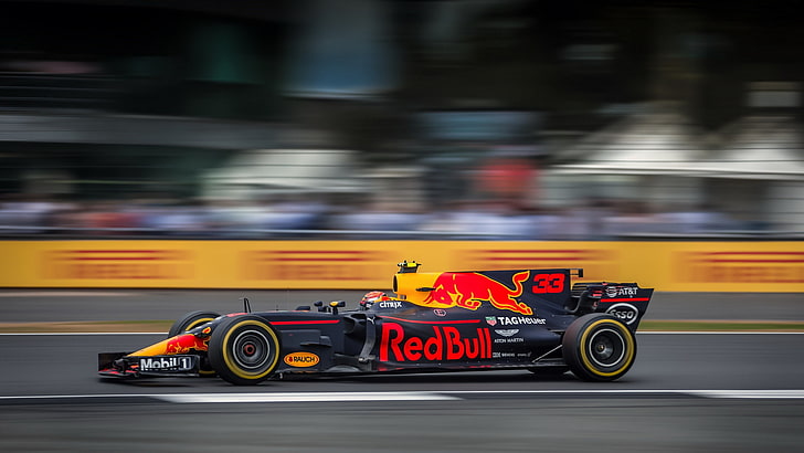 Red Bull, Silverstone, Max Verstappen, Grand Prix F1 Inggris 2017, Wallpaper HD