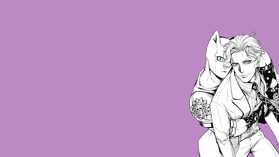 Аниме, Странное Приключение Джоджо, Королева Убийц (Странное Приключение Джоджо), Кира Йошикаге, HD обои HD wallpaper