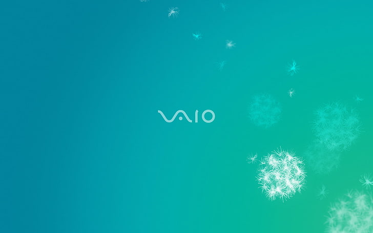 Sony VAIO poster, background, dandelions, vaio, HD wallpaper