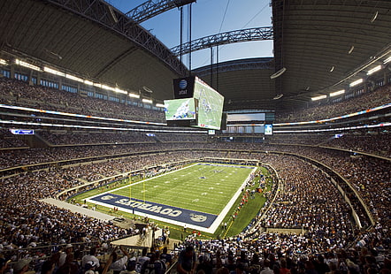 terrain de jeu de football américain, football, stade, fans, Texas, le public, amérique, Dallas, cow-boys, Fond d'écran HD HD wallpaper
