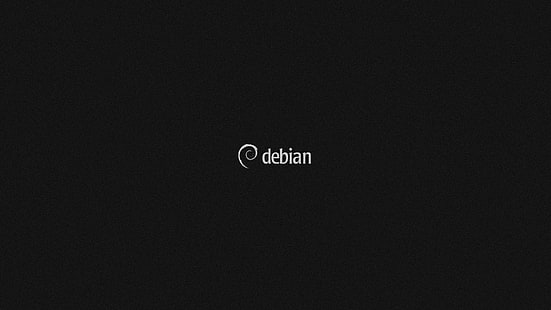  Debian, Linux, monochrome, minimalism, computer, HD wallpaper HD wallpaper