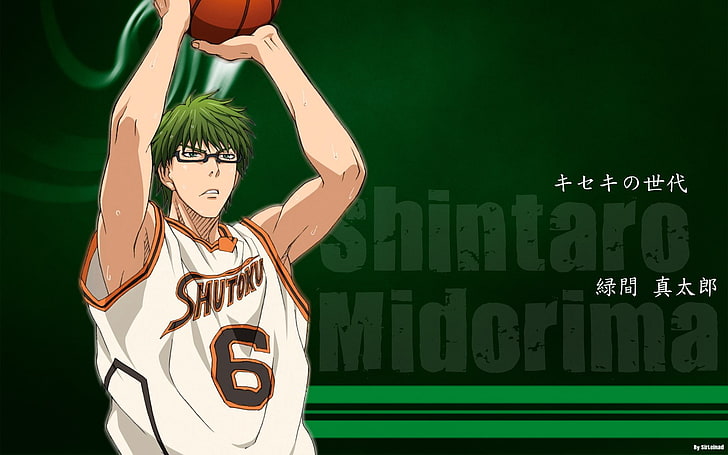 Shintaro Midorima wallpaper, Midorima Shintaro, Kuroko no Basket, basketball, Kiseki no Sedai, anime boys, HD wallpaper