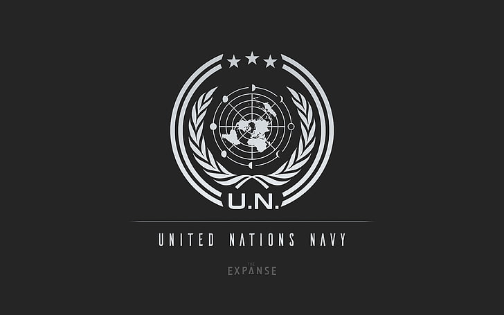 国連海軍のロゴ、広がり、ロゴ、シンプル、シンプルな背景、 HDデスクトップの壁紙