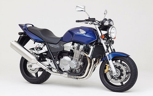 Honda CB1300, preto azul e cromo honda motocicleta padrão, motocicletas, 1920x1200, honda, honda cb1300, HD papel de parede HD wallpaper
