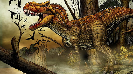 خلفية T Rex Dinossauro Animal Dinosaurs Ultra 3840 × 2160 عالية الدقة، خلفية HD HD wallpaper
