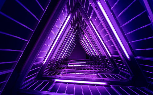 Художественный, Неон, Неоновая вывеска, Фиолетовый, HD обои HD wallpaper