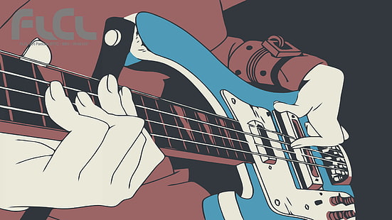 FLCL, Haruhara Haruko, Anime, Nummern, Gitarre, Musikinstrument, HD-Hintergrundbild HD wallpaper