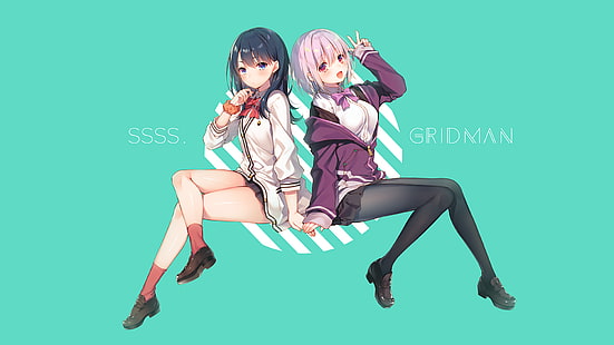 Anime, SSSS.Gridman, Akane Shinjou, Rikka Takarada, Wallpaper HD HD wallpaper