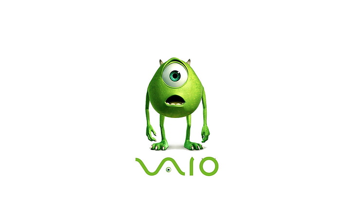 Vaio Green Eye, ภาพประกอบ Mike Wazowski, การ์ตูน, Monsters Inc, คอมพิวเตอร์ / Vaio, Green, Vaio, monster inc, monster inc vaio, วอลล์เปเปอร์ HD