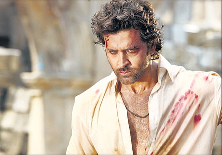 Agneepath 2012 - Hrithik Roshan, top beige da uomo, film, film di Bollywood, agneepath 2012, Sfondo HD HD wallpaper