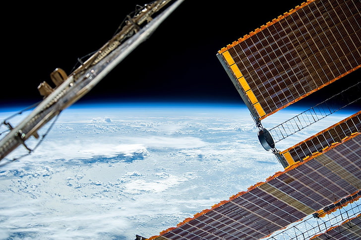 satelita kosmiczny, stacja kosmiczna, przestrzeń, Tapety HD