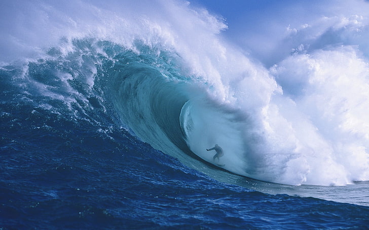 Gewässer, Meer, Wellen, Surfer, Surfen, Sport, Sport, HD-Hintergrundbild