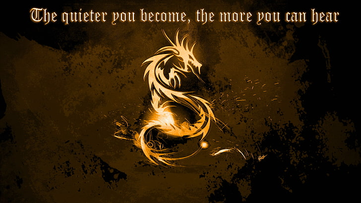 dragon, quote, Kali Linux, HD wallpaper