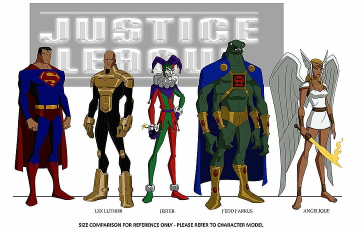 Comics, Justice League Of America, Angelique (DC Comics), DC Comics, J'edd J'arkus (DC Comics), Jester (DC Comics), Justice League, Lex Luthor, Superman, HD wallpaper