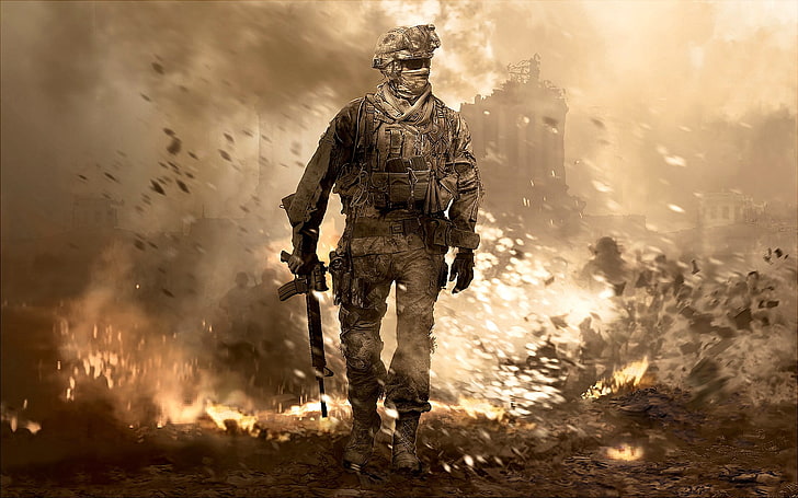 обои солдат, Call of Duty Modern Warfare 2, видеоигры, солдат, война, HD обои