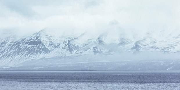 雪を頂いた山脈の風景写真、秘密、風景写真、山、山脈、冬、コロンビア川、自然、太平洋岸北西部、見晴らし、キヤノンEOS 5DマークIII、キヤノンEF、6L、ウェストロック、ワシントン、雪、湖、南極、氷、海、寒さ-温度、風景、風景、青、水、 HDデスクトップの壁紙 HD wallpaper