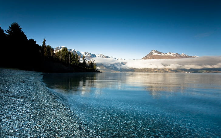 paisaje, montañas, naturaleza, agua, Nueva Zelanda, lago, Fondo de pantalla HD