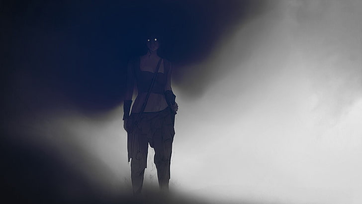 ภาพเงาของวอลล์เปเปอร์ตัวละครอะนิเมะงานศิลปะผู้หญิงแนวคิดศิลปะมืดศิลปะแฟนตาซี, วอลล์เปเปอร์ HD