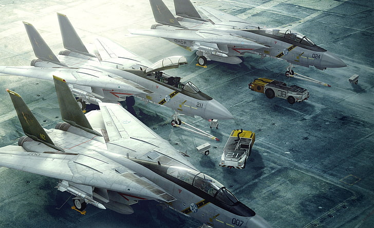 Ace Combat, three gray fighter jets, Games, Other Games, HD wallpaper