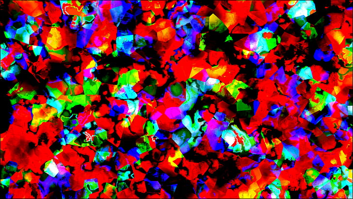 bright, abstract, trippy, LSD, crystal, HD wallpaper